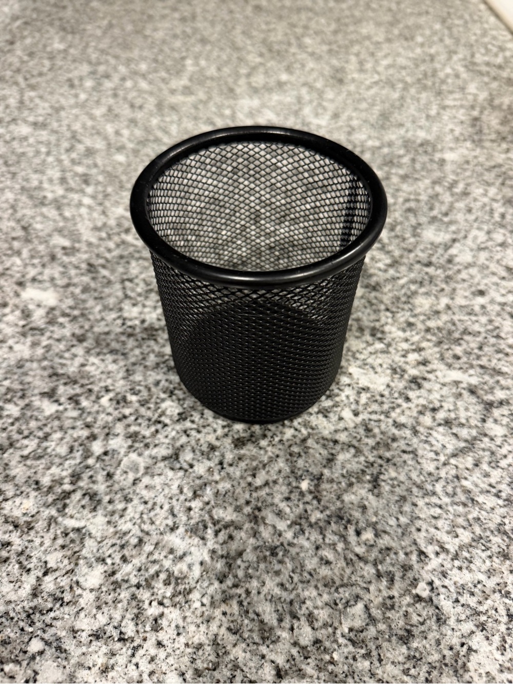 Black Mesh Desktop Organizer Cup - Unbranded